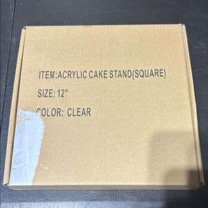 12” Acrylic Cake Stand